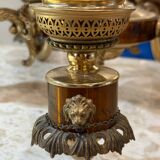Empire style bronze and copper chandelier, 20th century