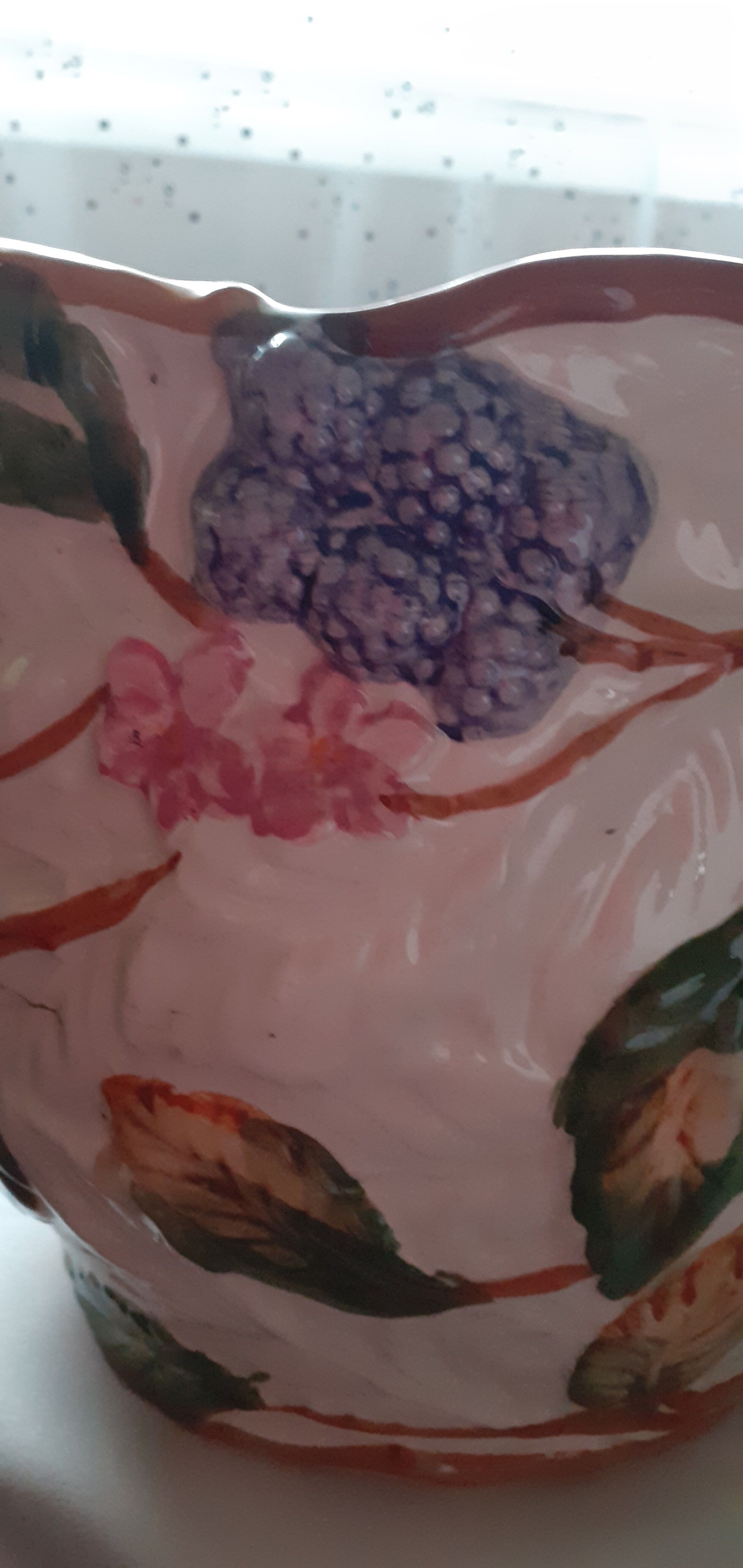 cache pot slurry fruits and flowers ceramic