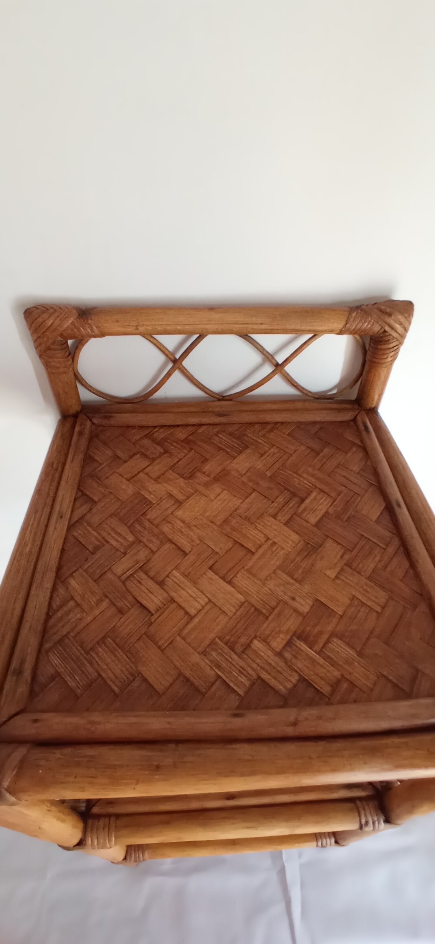 Vintage rattan shelf