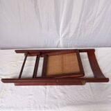 Folding wooden and cane chairs