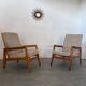 Lot 2 designer reconstruction rest armchairs from the 50s Free-Span / Guariche vintage