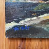 Abstract landscape, oil on canvas 1970