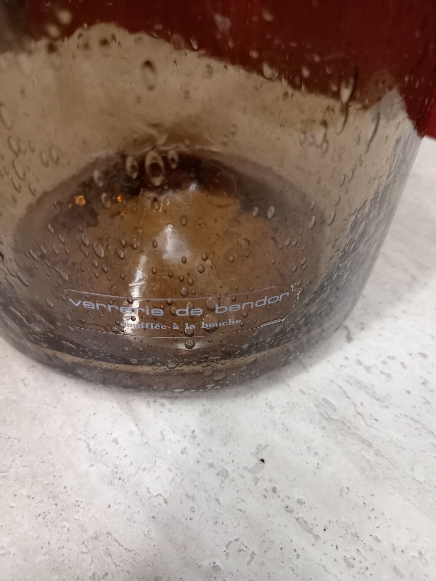 Blown glass vase