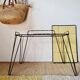 Black metal side table with scoubidou, 1950s