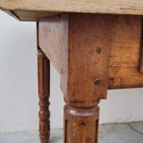 Old rustic farm table 2 drawers 1900s - 1m62