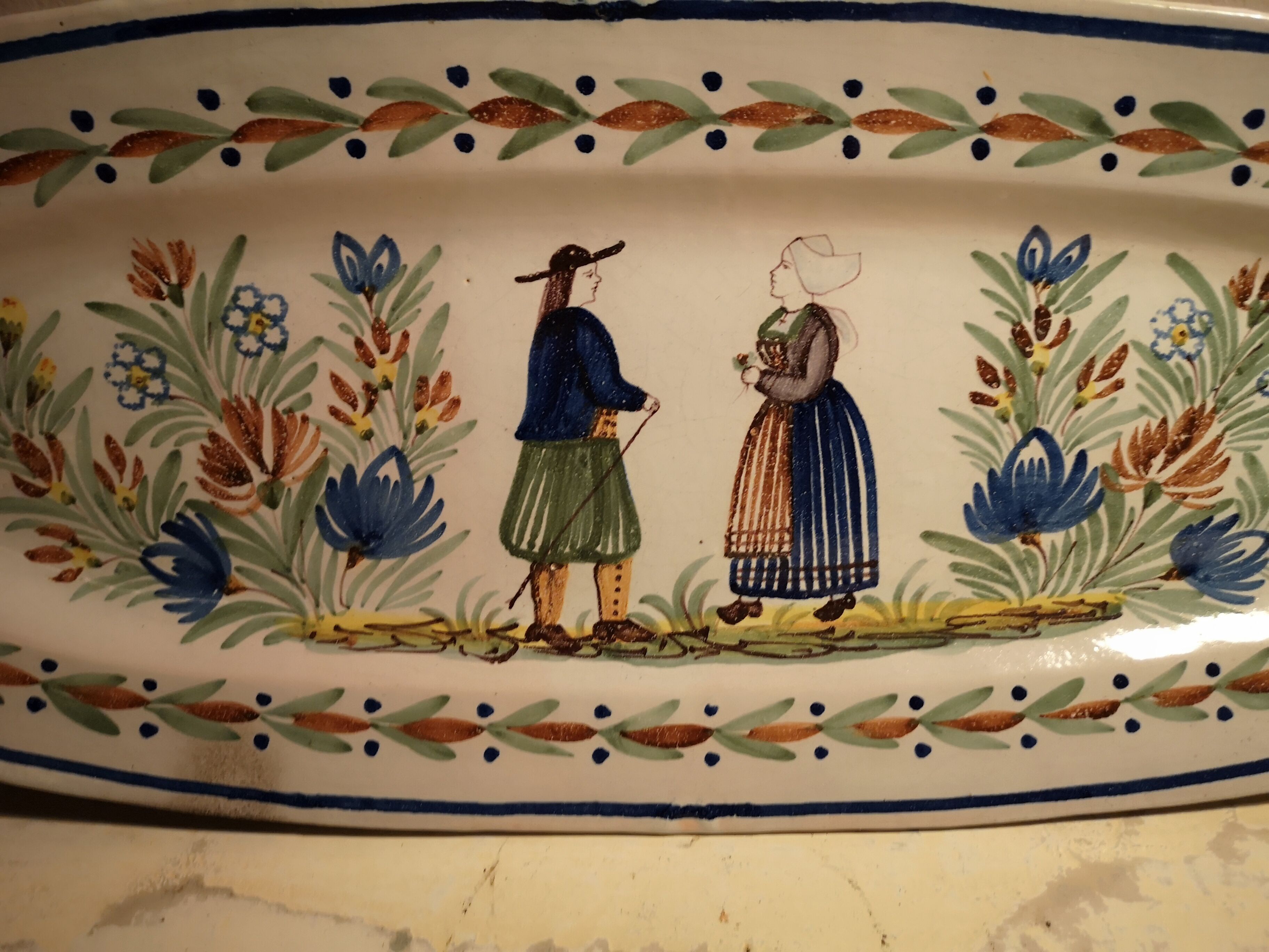Henriot Quimper porcelain dish