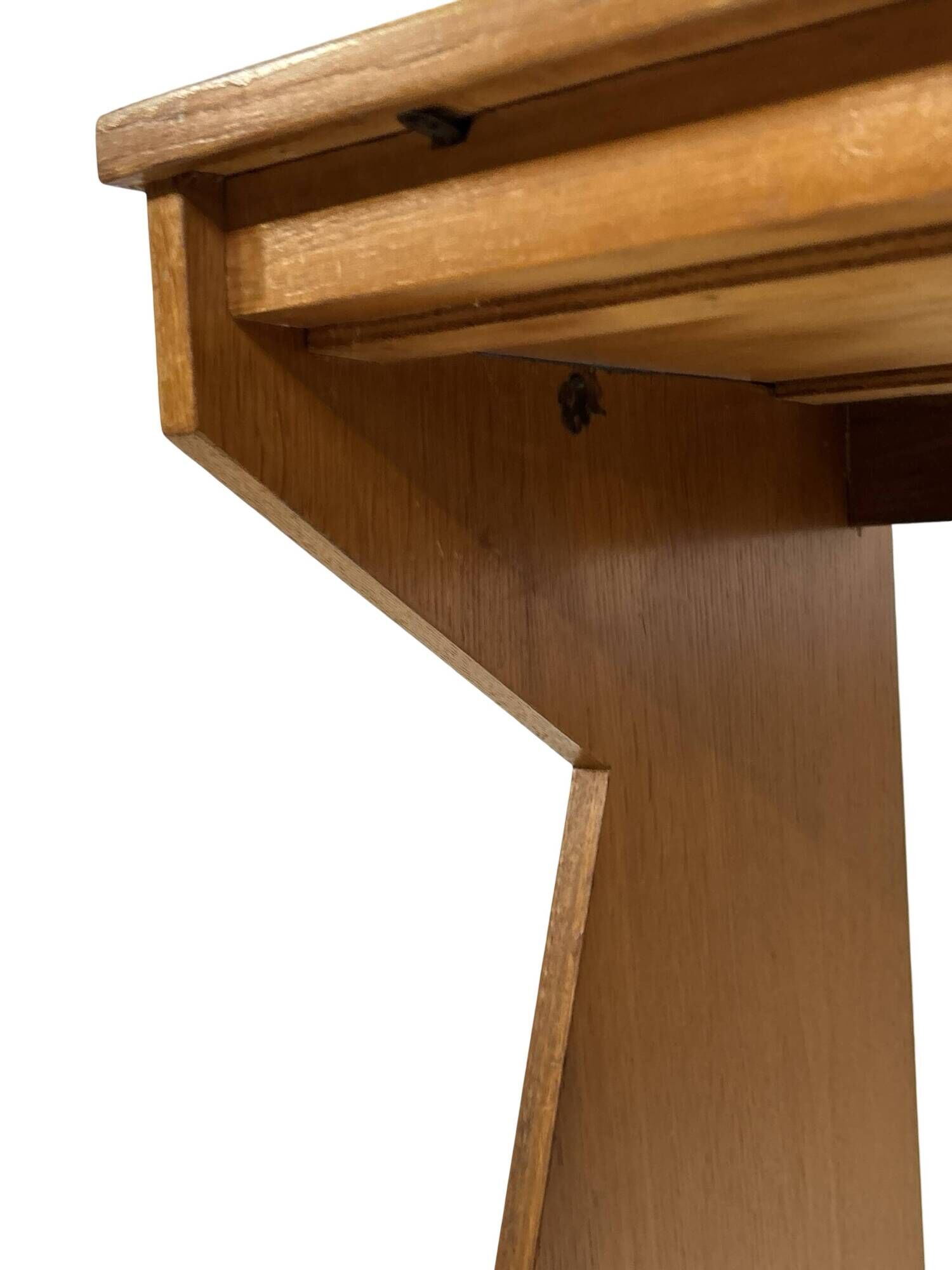 Art Deco desk, minimalist design in oak, unique 40s design, Netherlands.