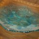 Light blue decorative glass plate, mid-century, Italy, 1960s.