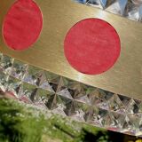 Space age plastic and glass chandelier