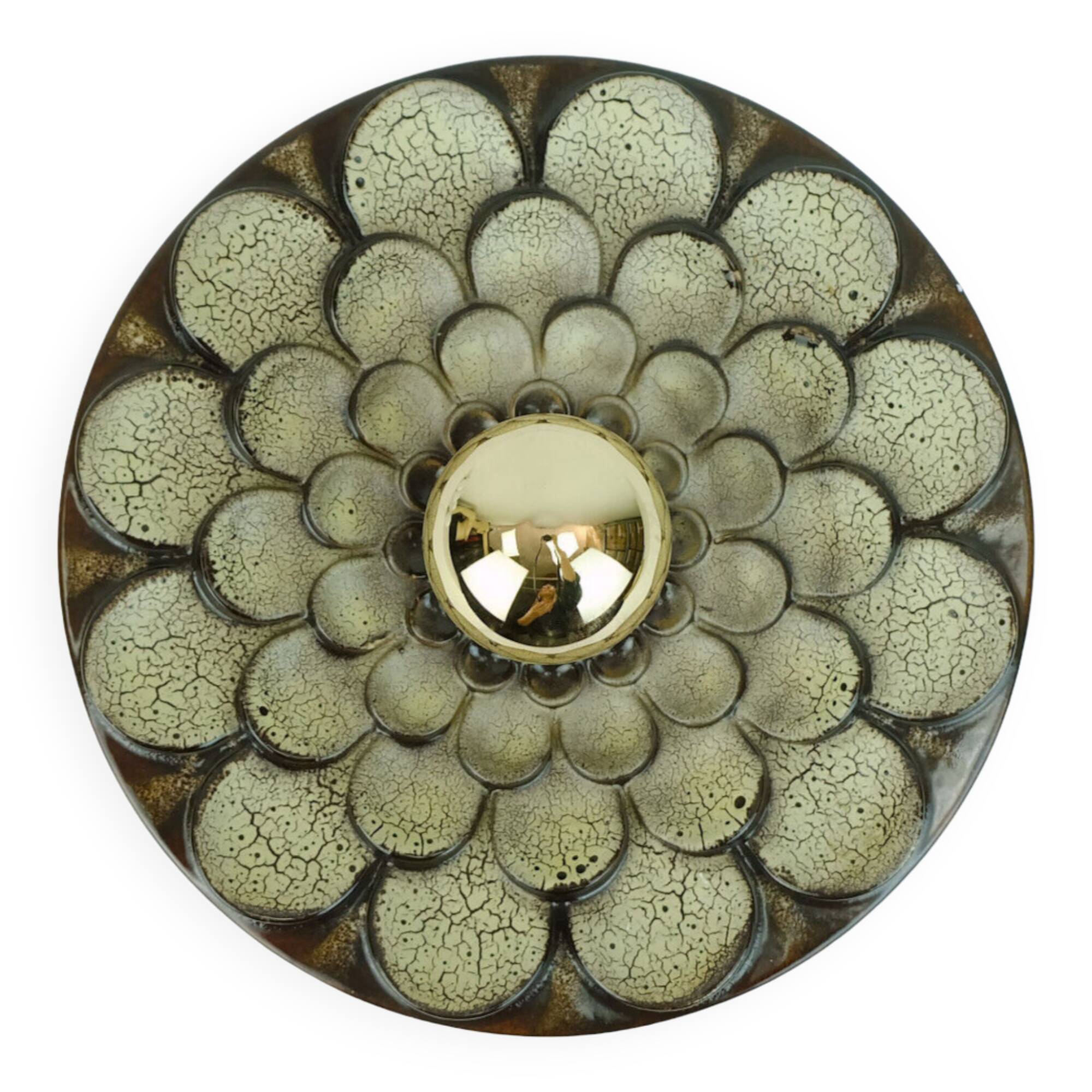 Flower-shaped ceramic sconce 1970s