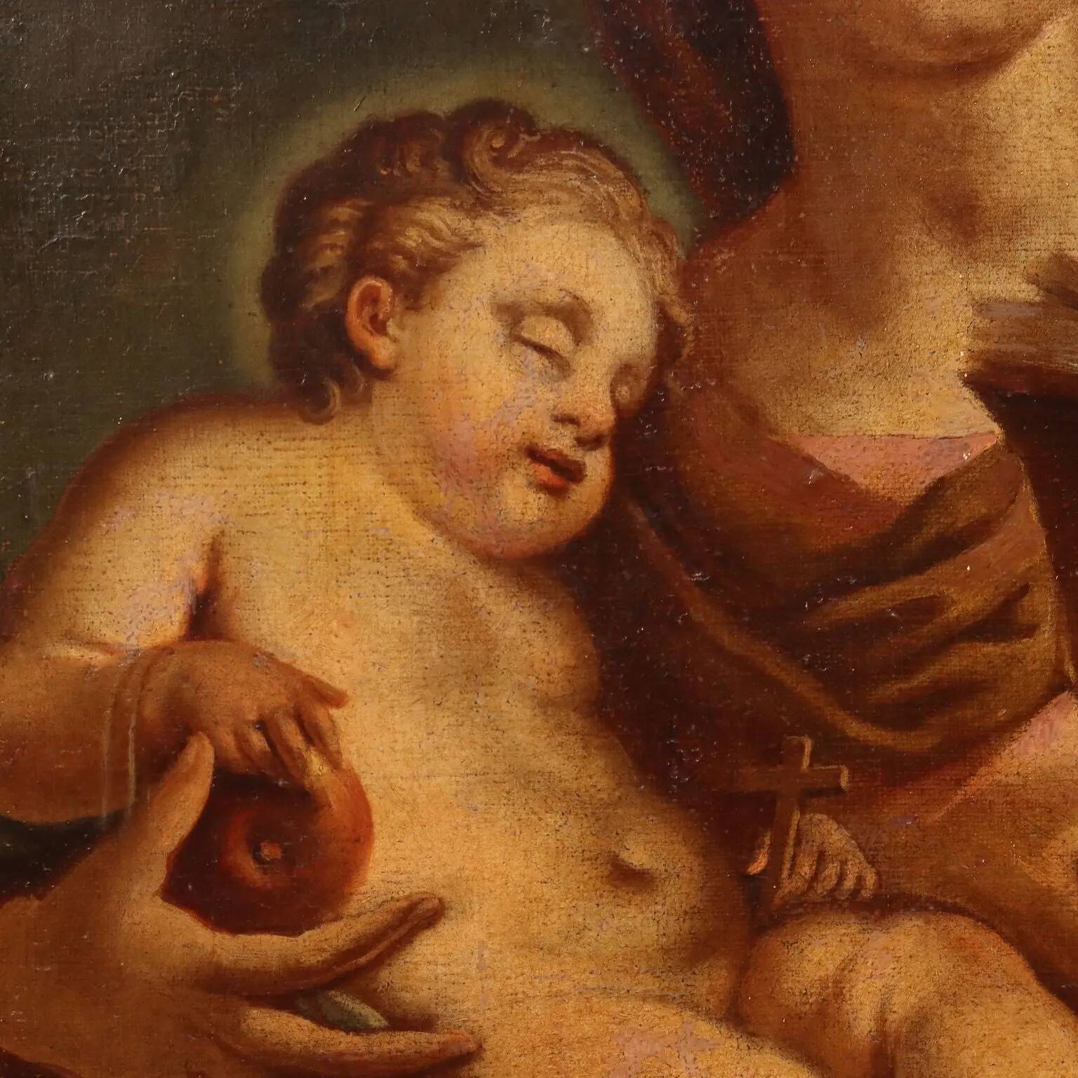 Peinture ancienne, copie d’après Francesco Trevisani, Vierge Marie