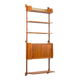Scandinavian modern wall shelving system Ergo in teak by J. Texmon, Norway, 1960s