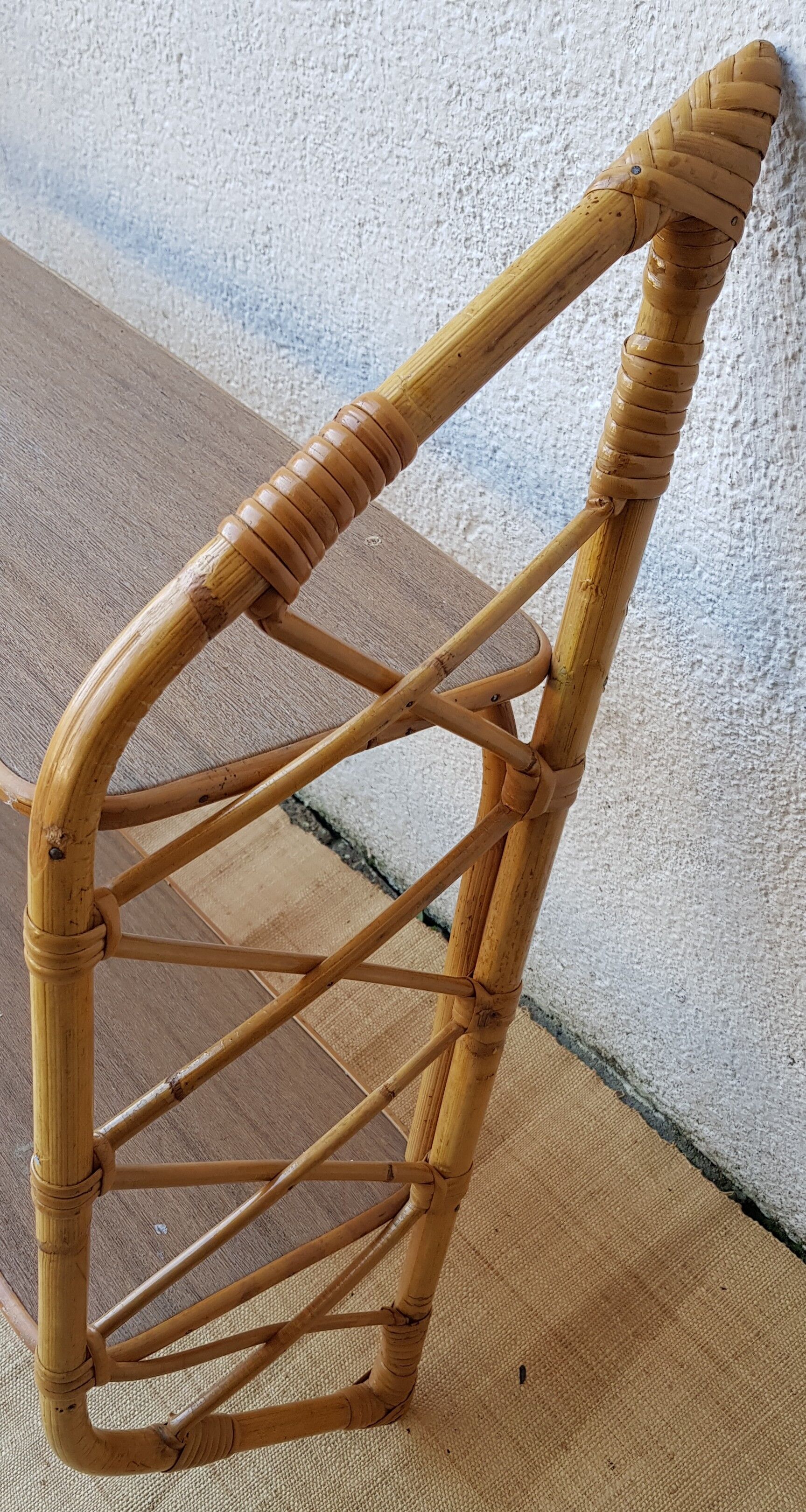 60s rattan shelf