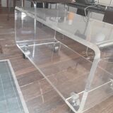 David Lange plexiglass coffee table
