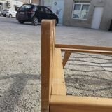 Vintage bed with compass feet from the 1950s