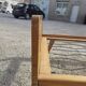 Vintage bed with compass feet from the 1950s