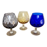 Trio of small Empoli vases