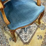 Louis XV style cabriolet armchair in beech wood