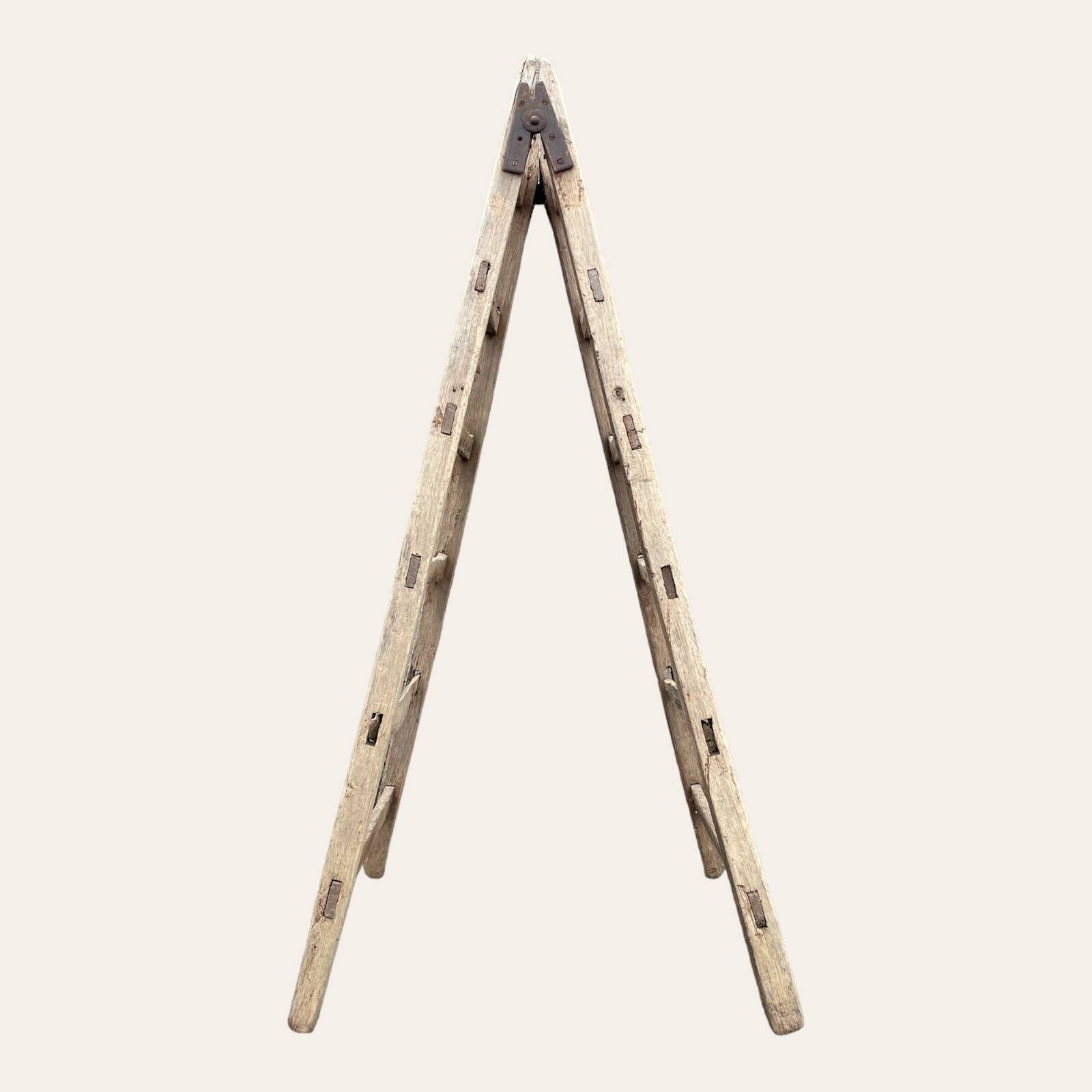 Old wooden painter's ladder