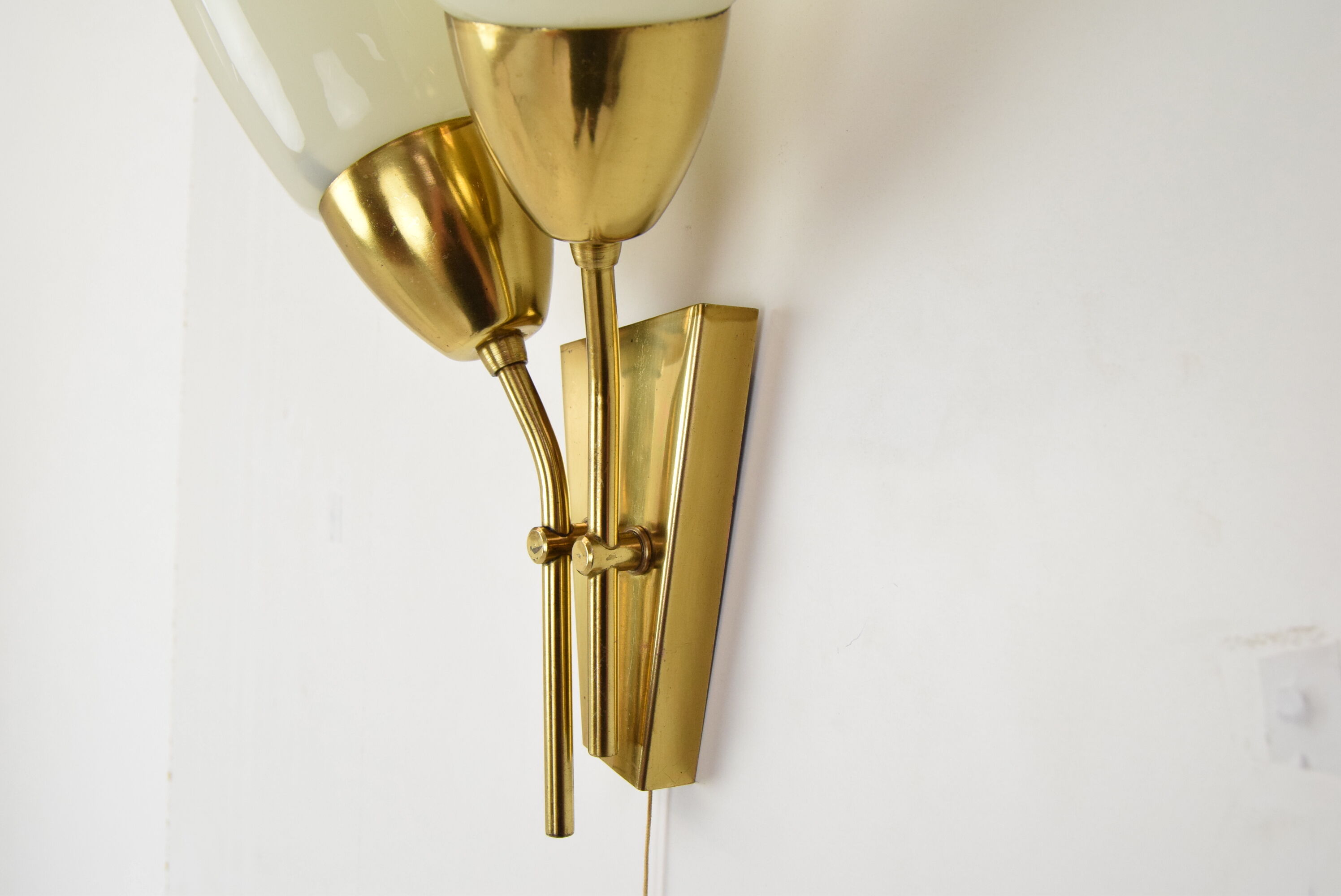 Mid-century Brass Wall Lamp/Kamenicky Senov,1970'