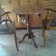 Pair Chair bridge.  Chocolate and beige velvet. Year 30