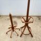 Baumann bistro style 1960s curved wood swivel parrot coat rack