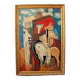 1930s Marc Chagall? Cubist figurative oil painting portrait with Horses