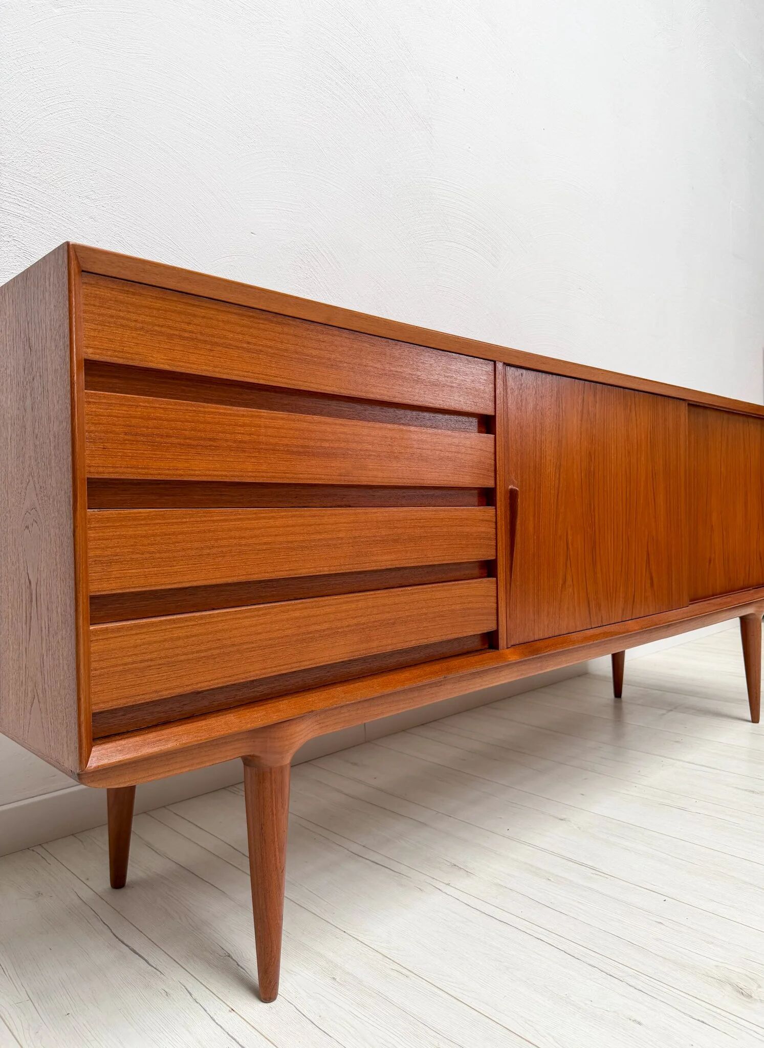 1960s vintage Gunni Omann model 18 Danish design teak sideboard for Omann Jun