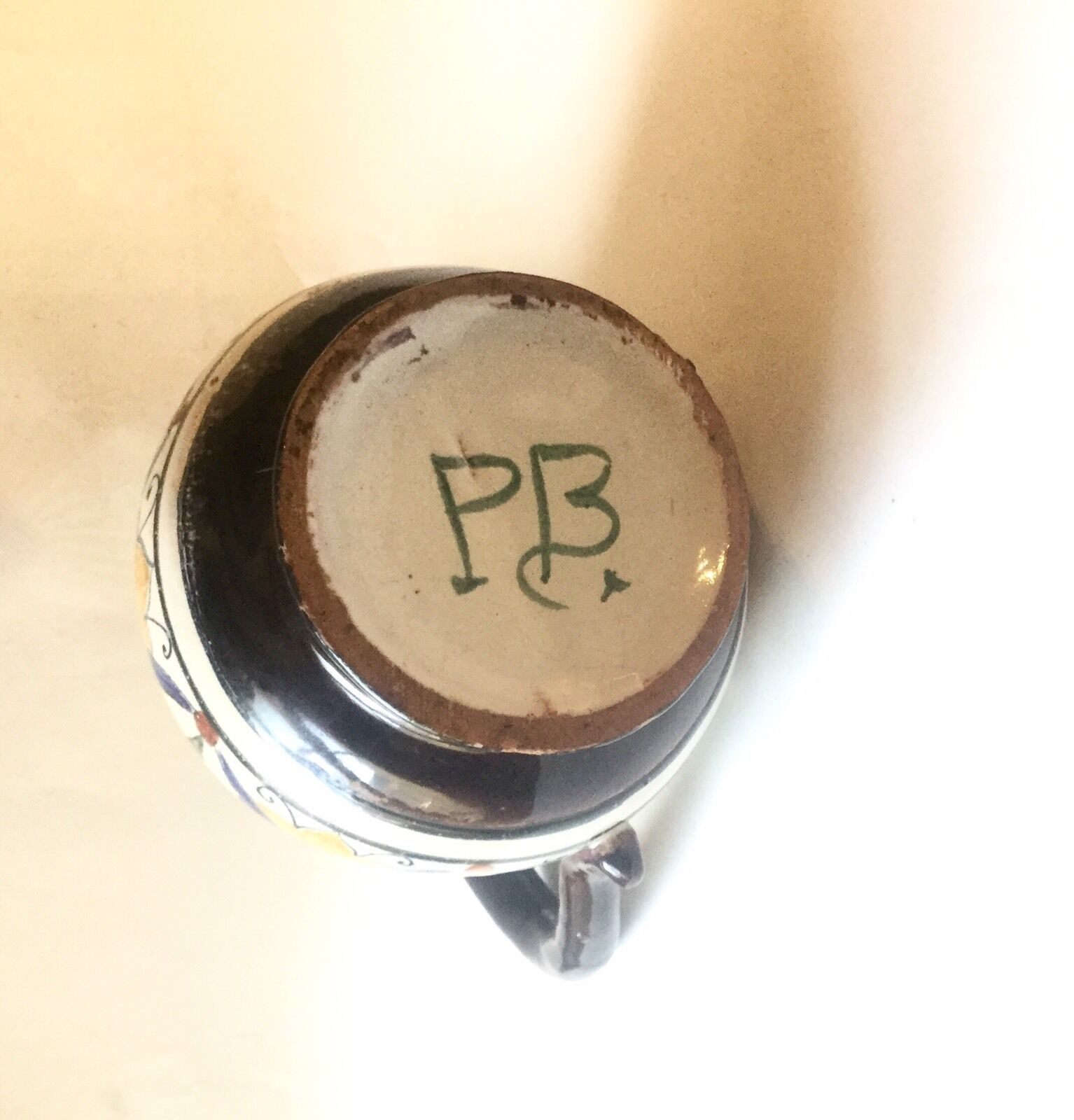 Pitcher Béatrix Poulpard Malicorne 19th century décor in Breton.