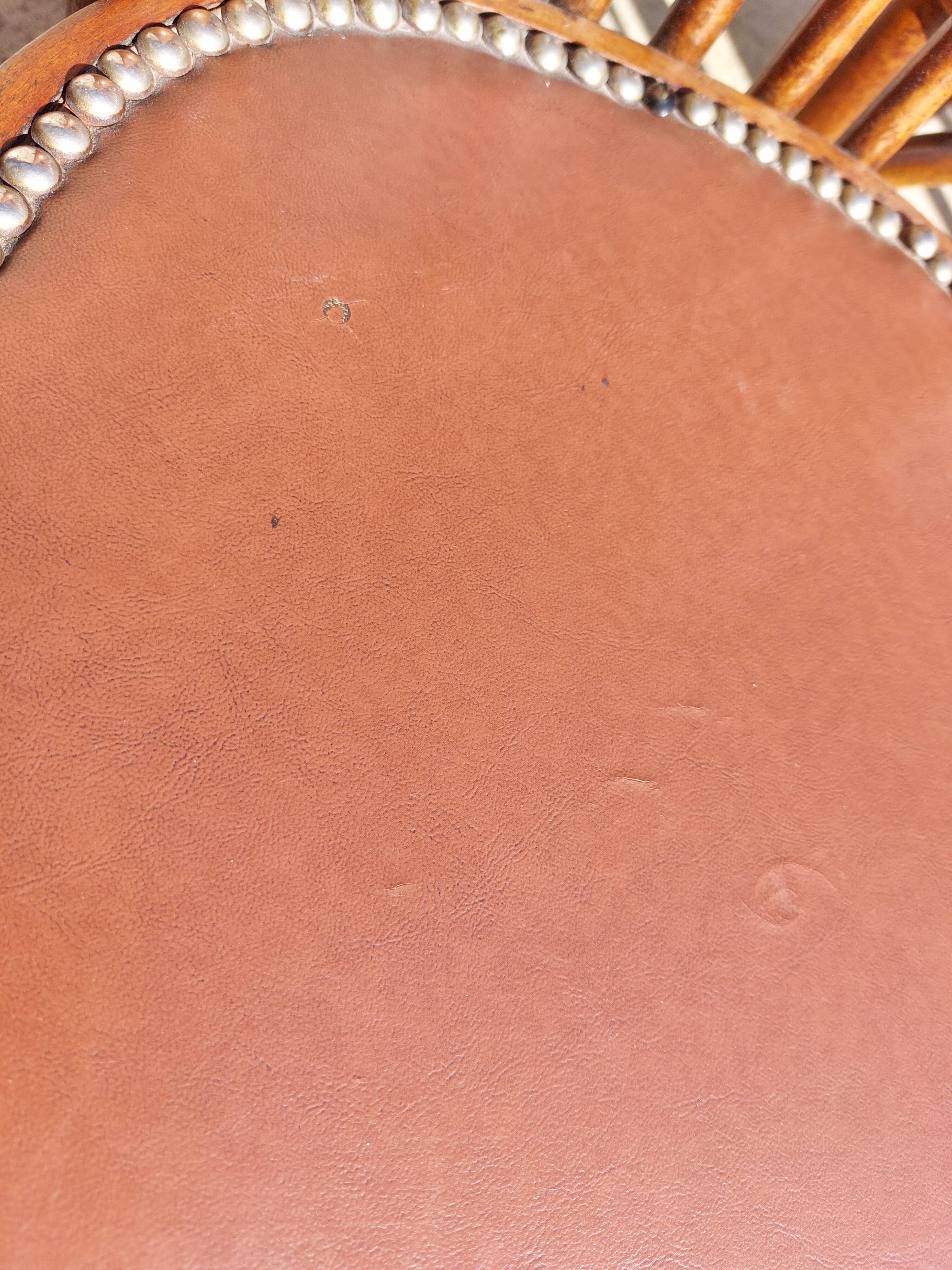 6 chaises Baumann en bois et simili cuir