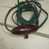 Leather lamp pique saddle brass 1950