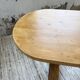 Brutalist pine oval table