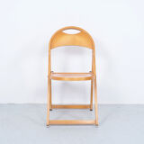 4 chaises pliantes vintage en bois d’OTK, années 1950