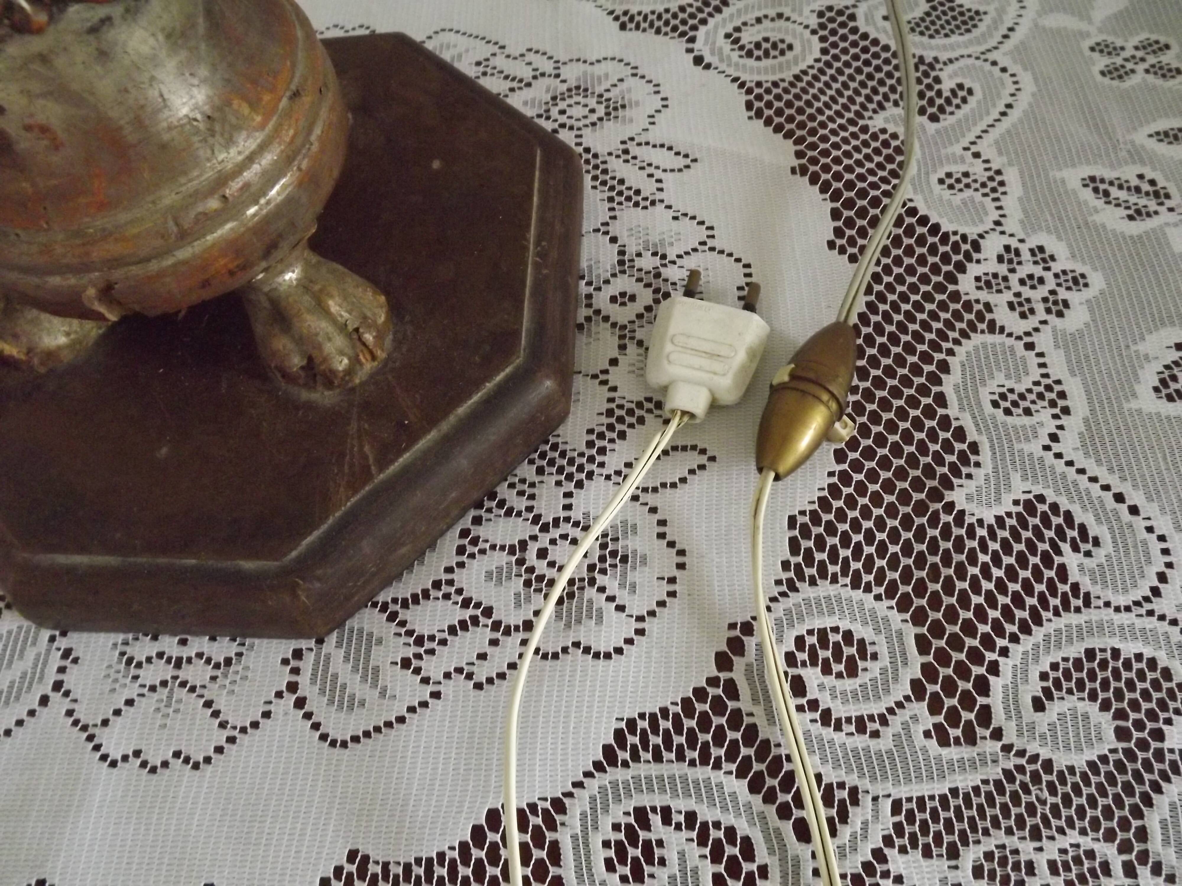 Antique 18th Century Church Altar Candlestick Converted to Table Lamp