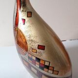Vase en métal peint laqué