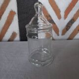 Transparent glass jar