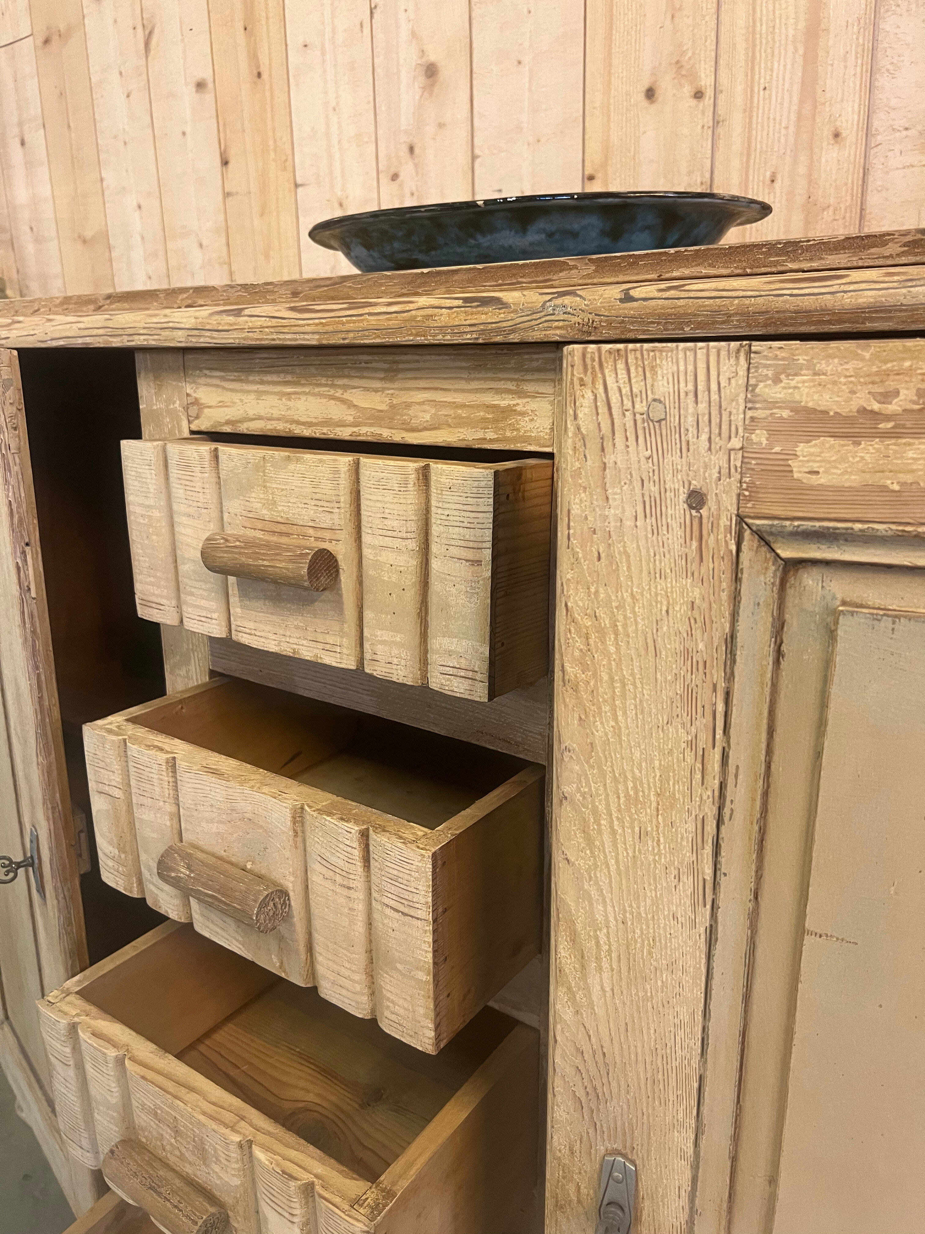 Buffet art déco patiné