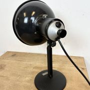 Vintage black enamel table photo lamp, 1950s