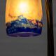 French Art Deco Degué table lamp