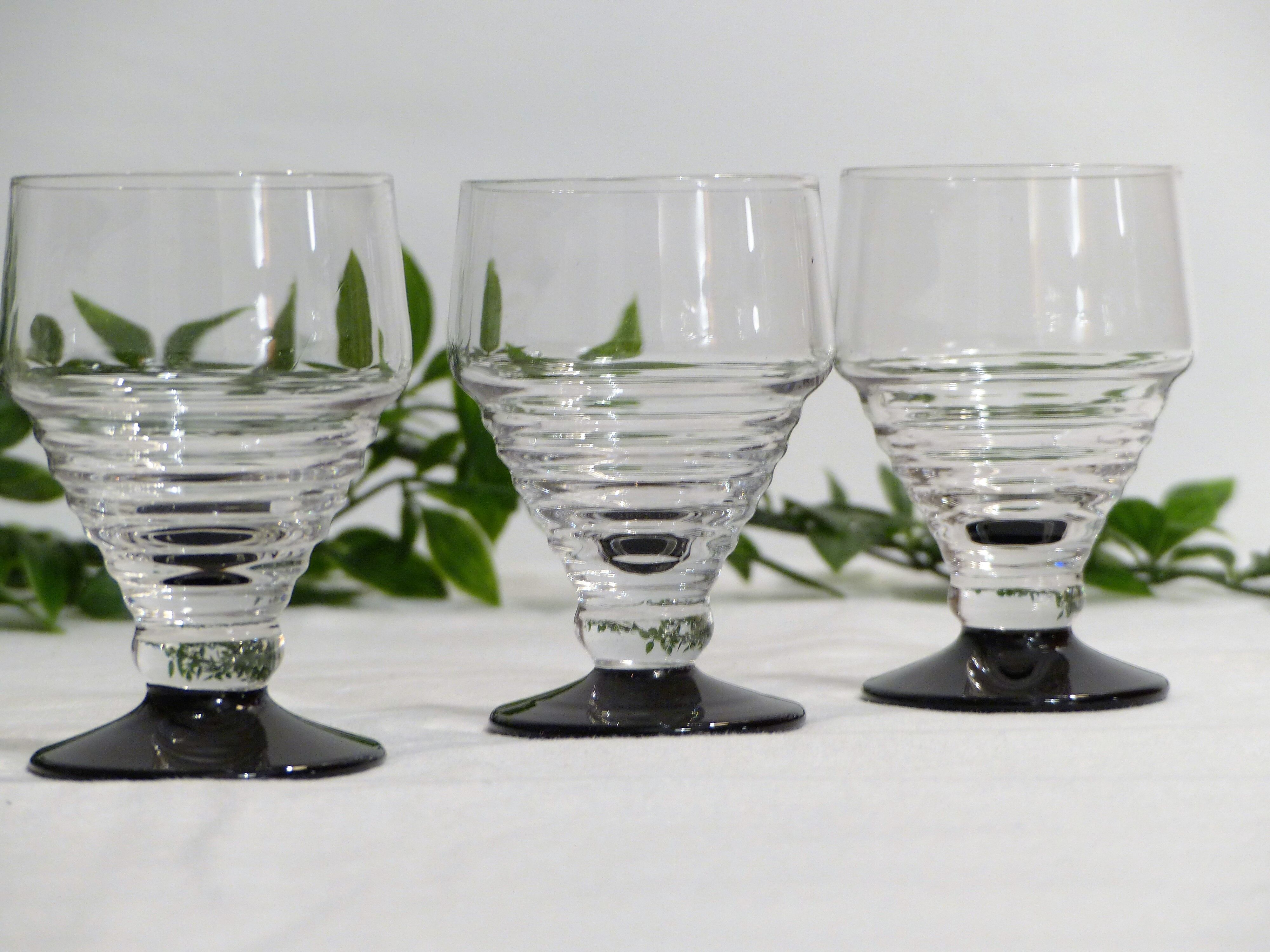 3 vintage glasses