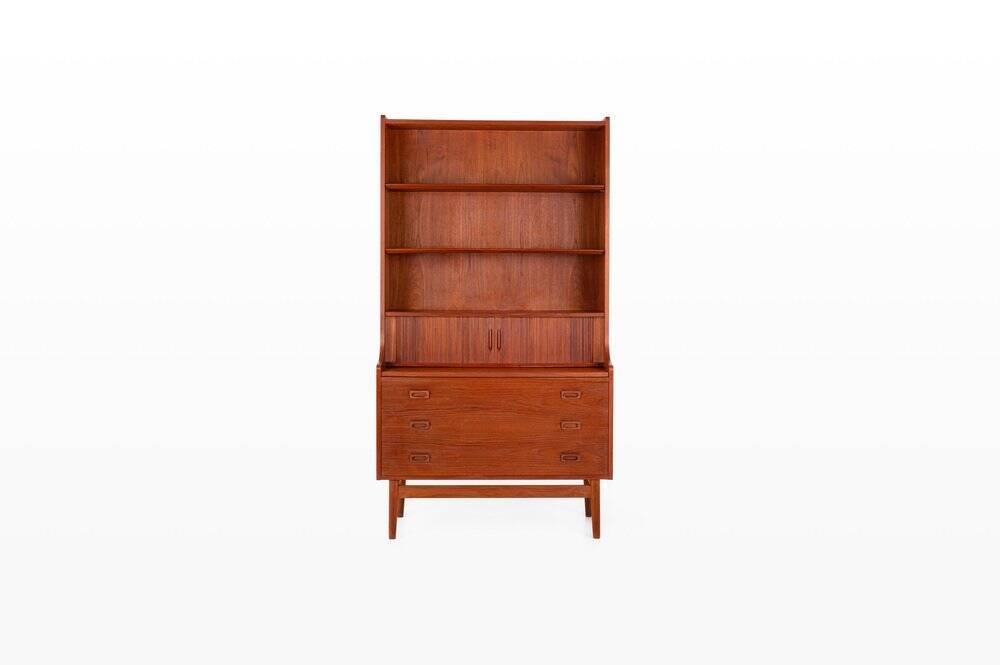 Danish teak bookcase by Johannes Sorth for Nexø, 1960s