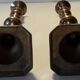 Duo of brass candle holders
