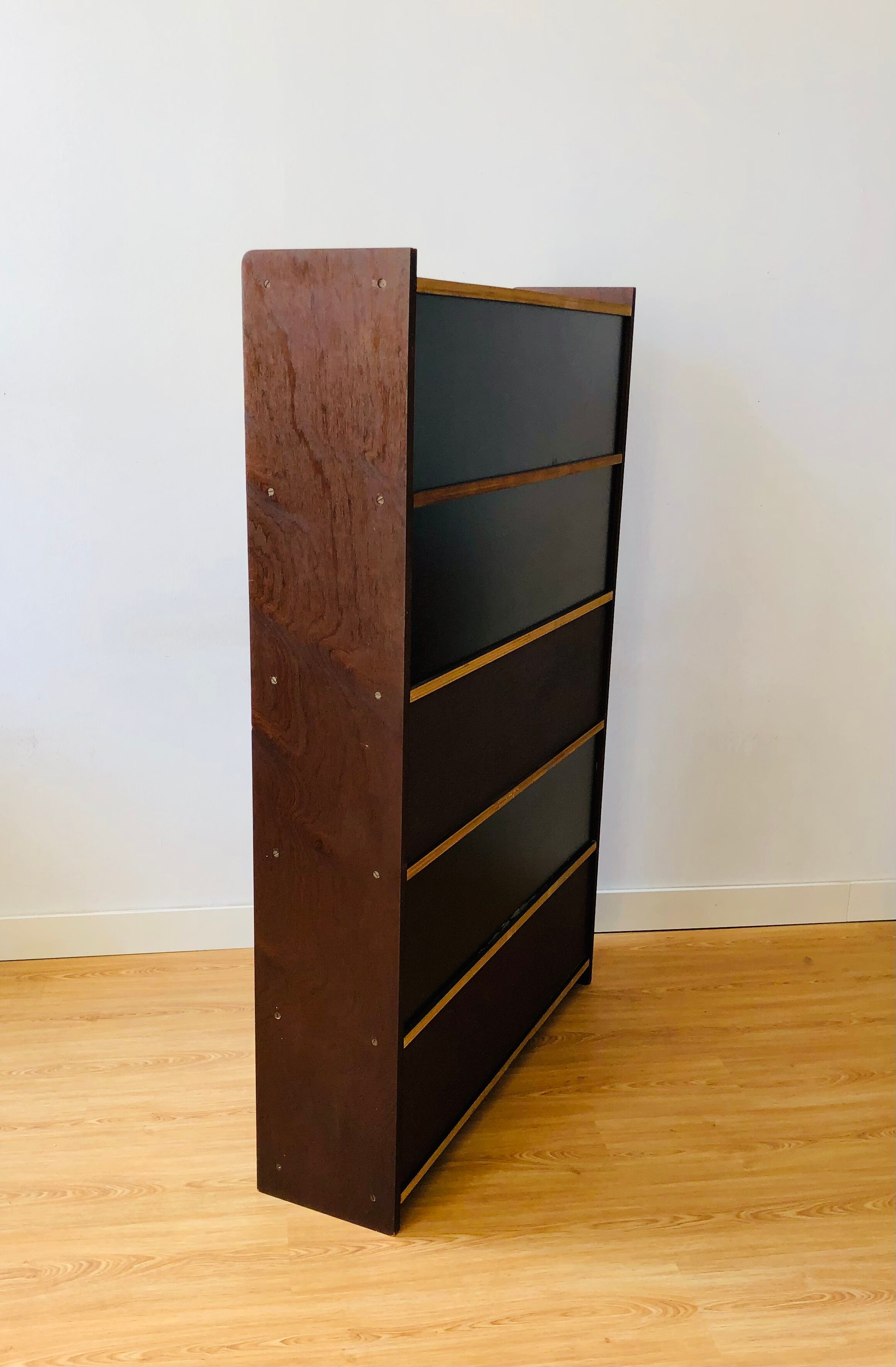 Vintage wooden showcase library 1950