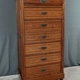 Pitch pine weekly planner, Art Nouveau period – Early 20th century