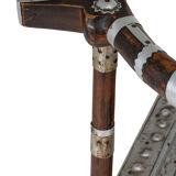 Chair decorated with hammered metal, 20th century