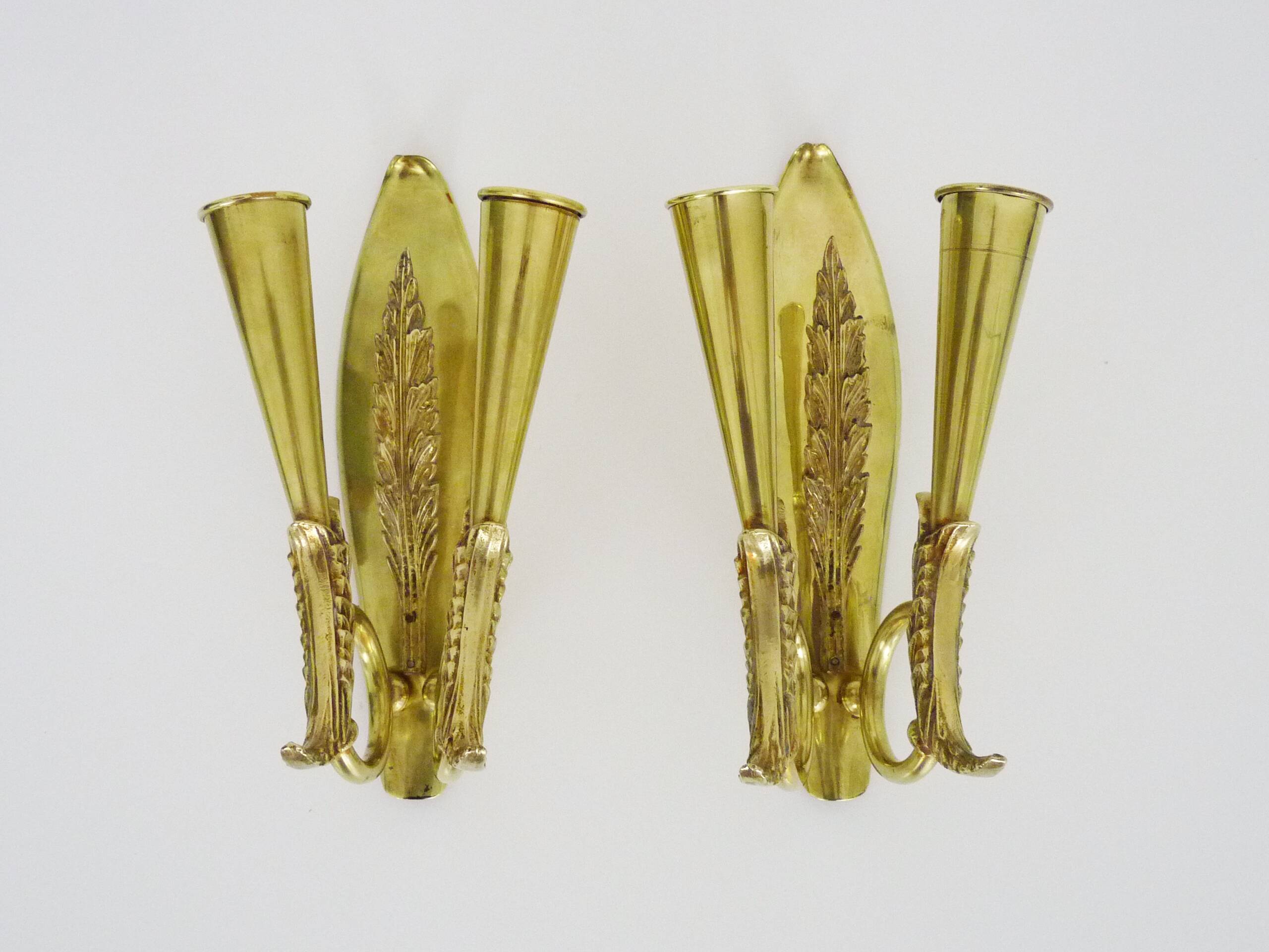 Pair of wall lights, Italy 1950s