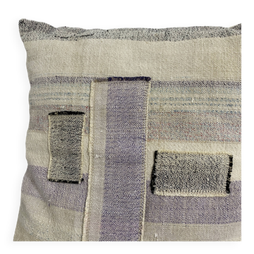 Cushion in vintage canvas Kilim style