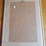 Frame with canvas vintage painting rosa polyantha 31cm by 22cm