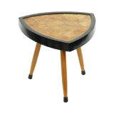 Small Triangular Plant Table Parquet Wood 1950s