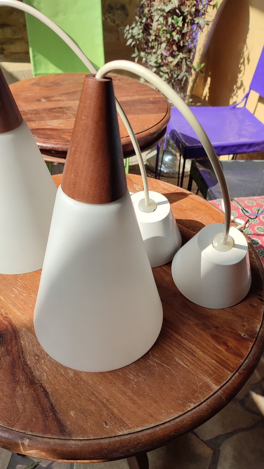 Pair of Scandinavian design pendant lamps